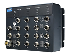EN50155 Managed PoE Ethernet Switch with 8FE+8GE, 24-110VDC